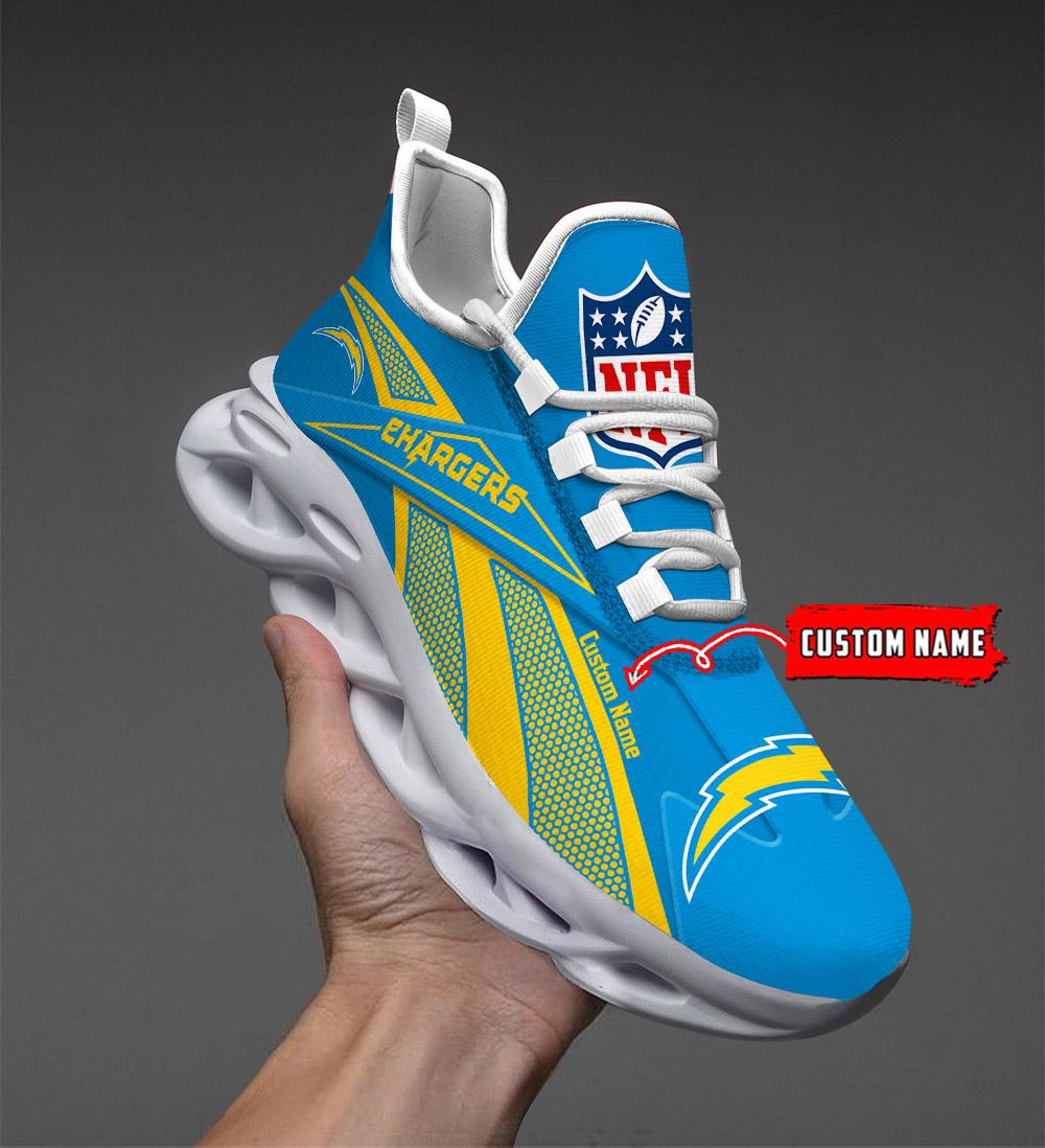 Personalized Los Angeles Chargers Max Soul Shoes Sneakers for Men And Women – NFL Football Fan Shoes, Team Sneakers