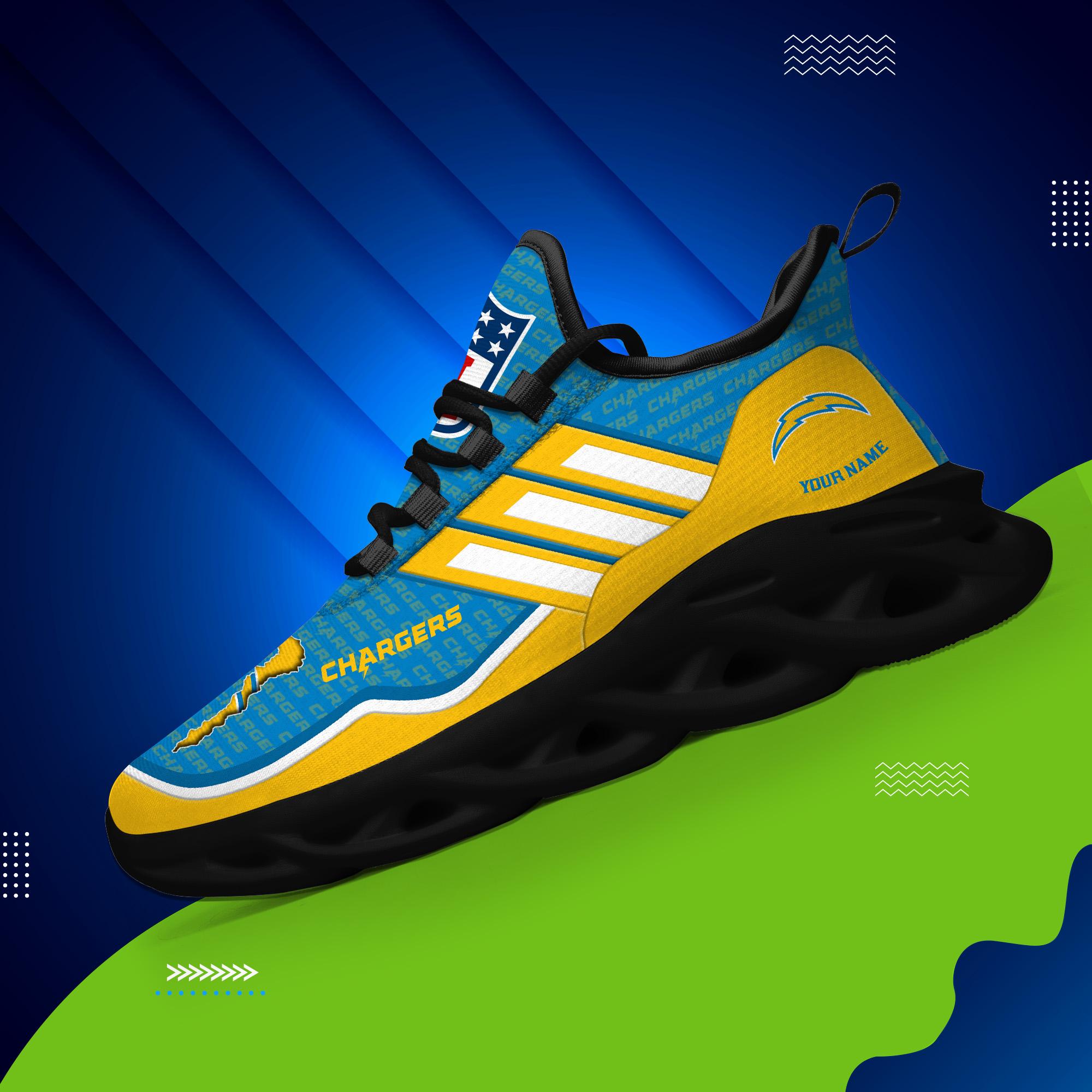 Personalized Los Angeles Chargers Max Soul Shoes Sneakers for Men And Women – NFL Football Fan Shoes, Team Sneakers - Image 3