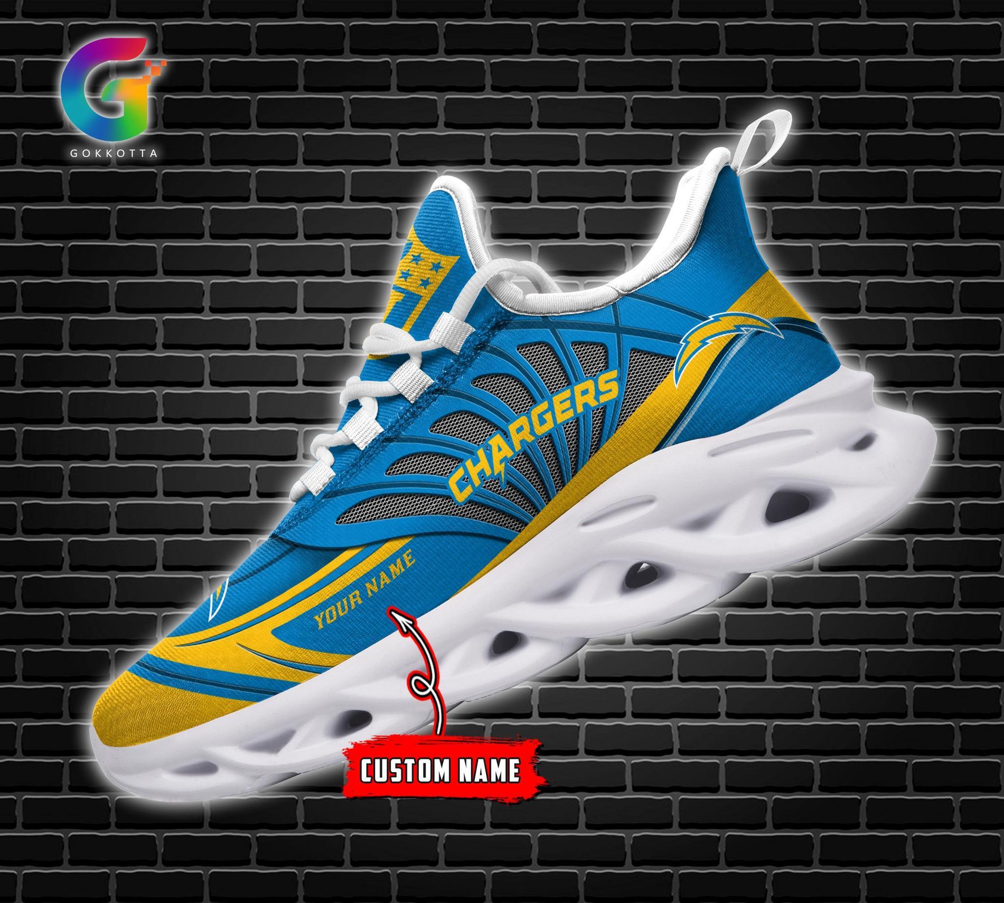 Personalized Los Angeles Chargers Max Soul Shoes Sneakers for Men And Women – NFL Football Fan Shoes, Team Sneakers - Image 5