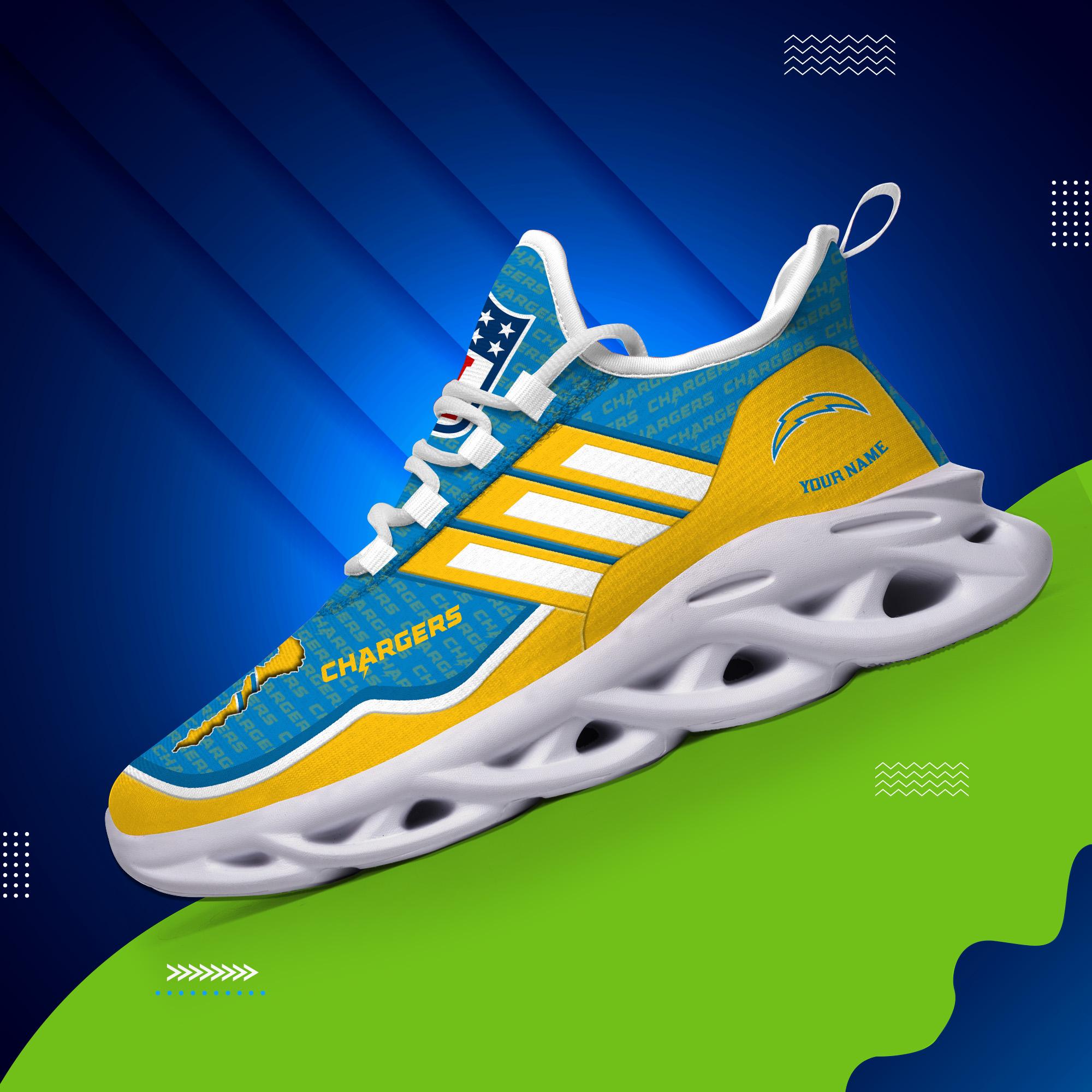 Personalized Los Angeles Chargers Max Soul Shoes Sneakers for Men And Women – NFL Football Fan Shoes, Team Sneakers - Image 4