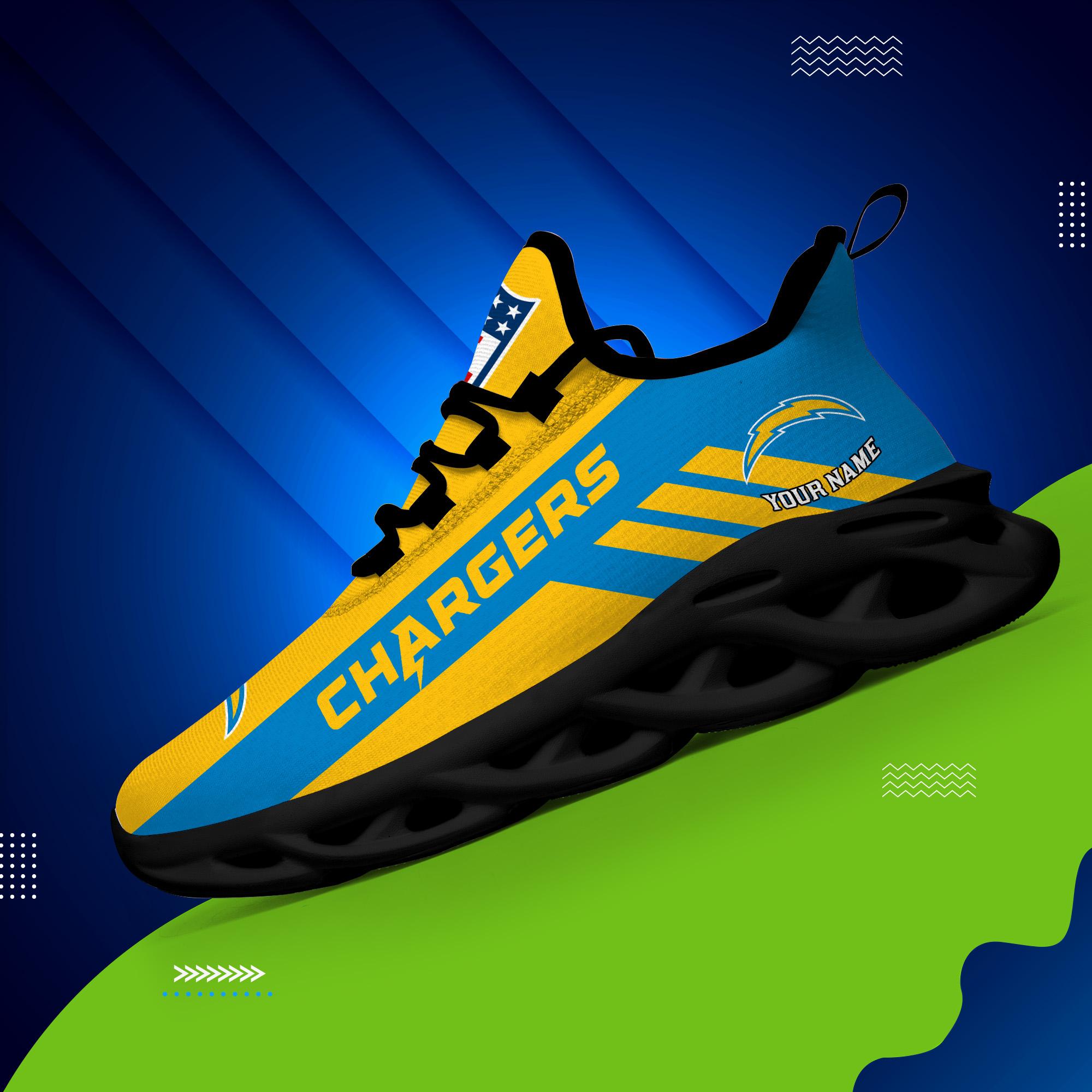 Personalized Los Angeles Chargers Max Soul Shoes Sneakers for Men And Women – NFL Football Fan Shoes, Team Sneakers - Image 4