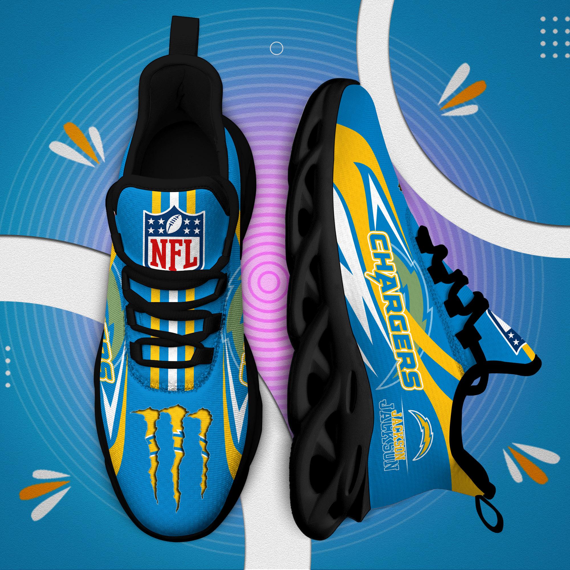 Personalized Los Angeles Chargers Max Soul Shoes Sneakers for Men And Women – NFL Football Fan Shoes, Team Sneakers - Image 5