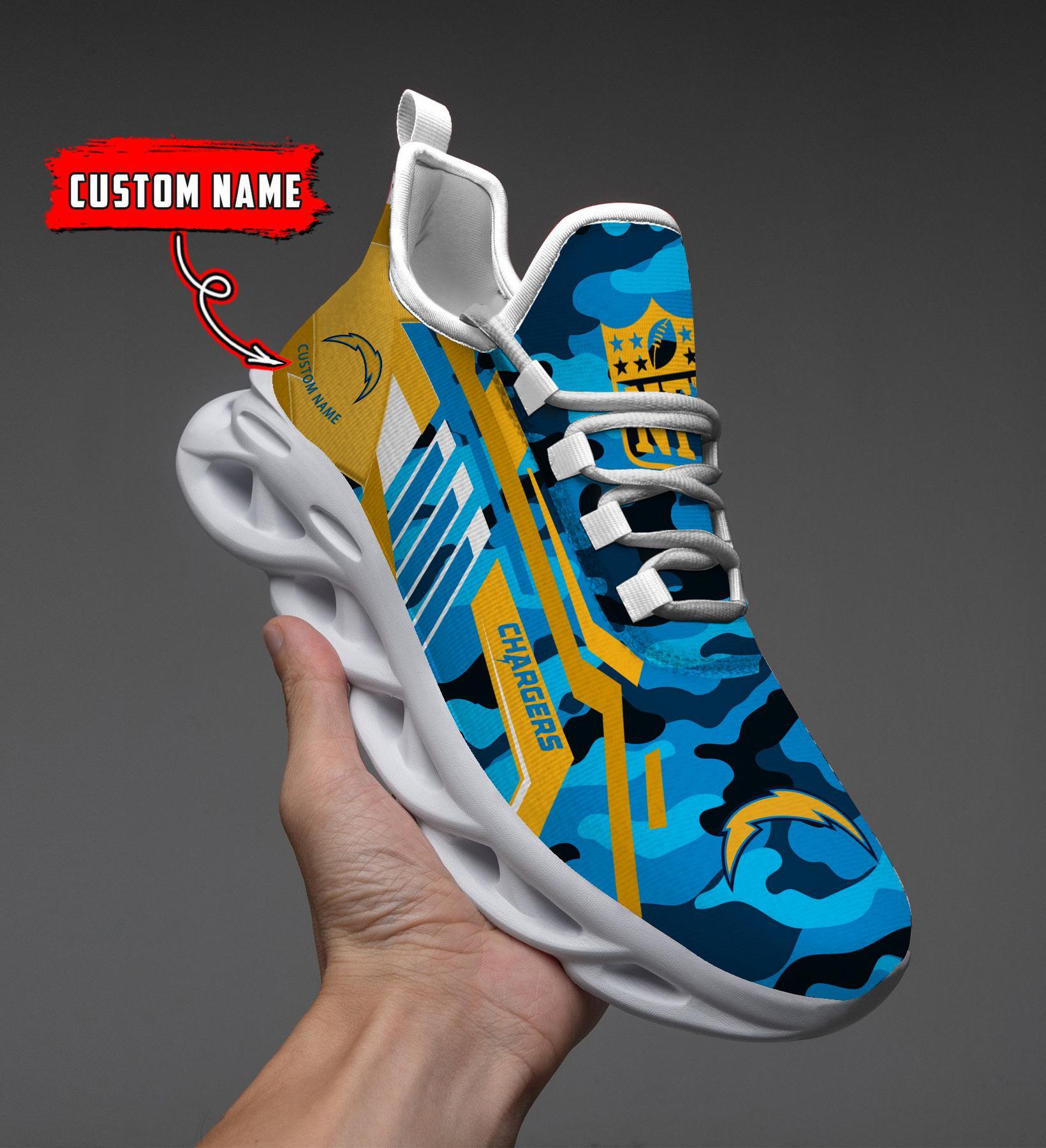 Personalized Los Angeles Chargers Max Soul Shoes Sneakers for Men And Women – NFL Football Fan Shoes, Team Sneakers