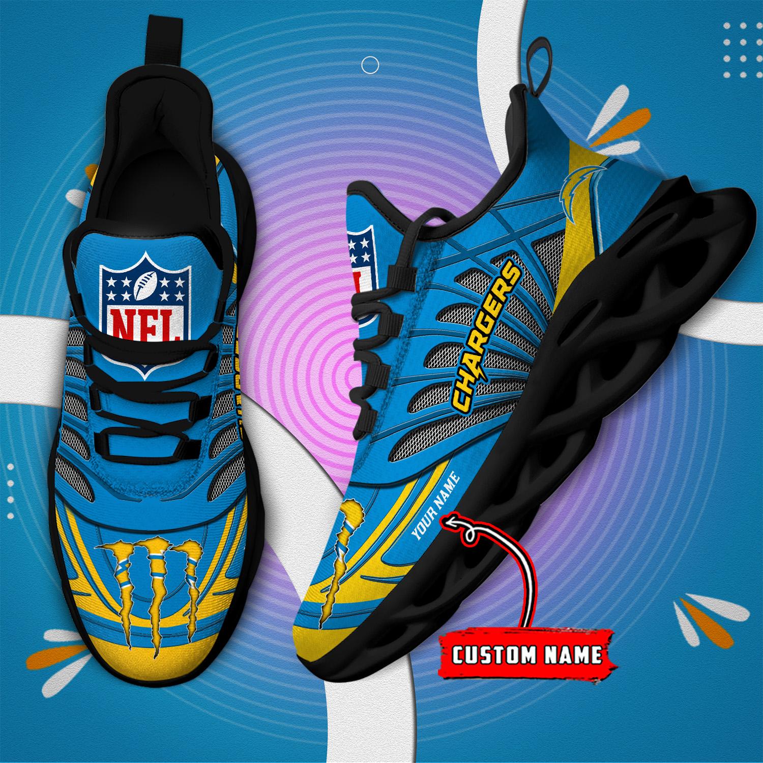 Personalized Los Angeles Chargers Max Soul Shoes Sneakers for Men And Women – NFL Football Fan Shoes, Team Sneakers - Image 7