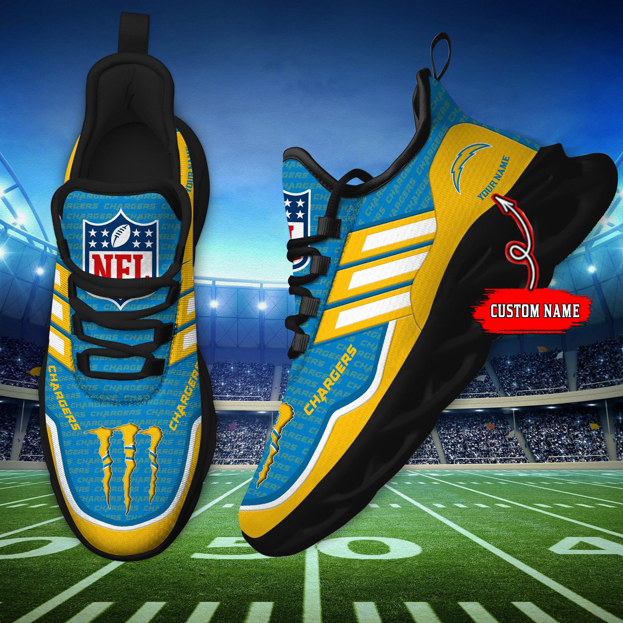 Personalized Los Angeles Chargers Max Soul Shoes Sneakers for Men And Women – NFL Football Fan Shoes, Team Sneakers - Image 7
