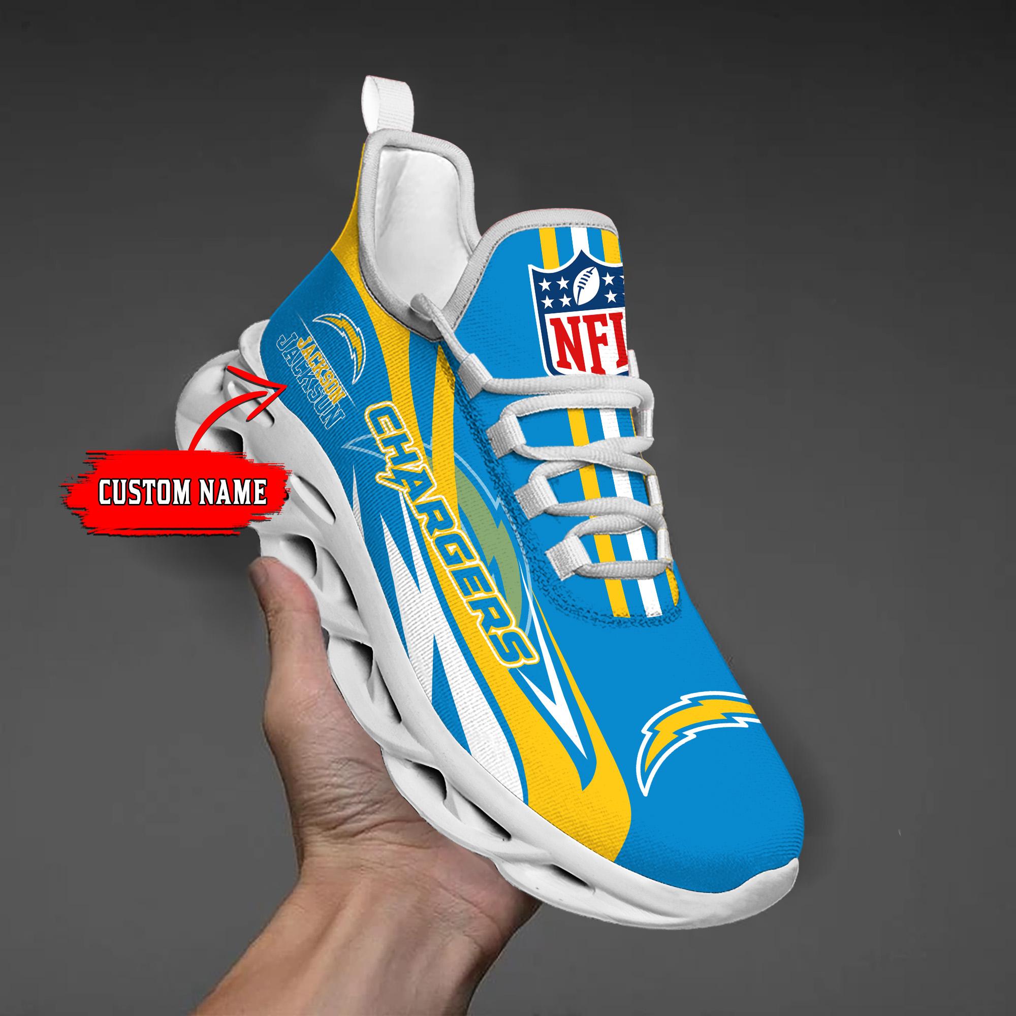 Personalized Los Angeles Chargers Max Soul Shoes Sneakers for Men And Women – NFL Football Fan Shoes, Team Sneakers