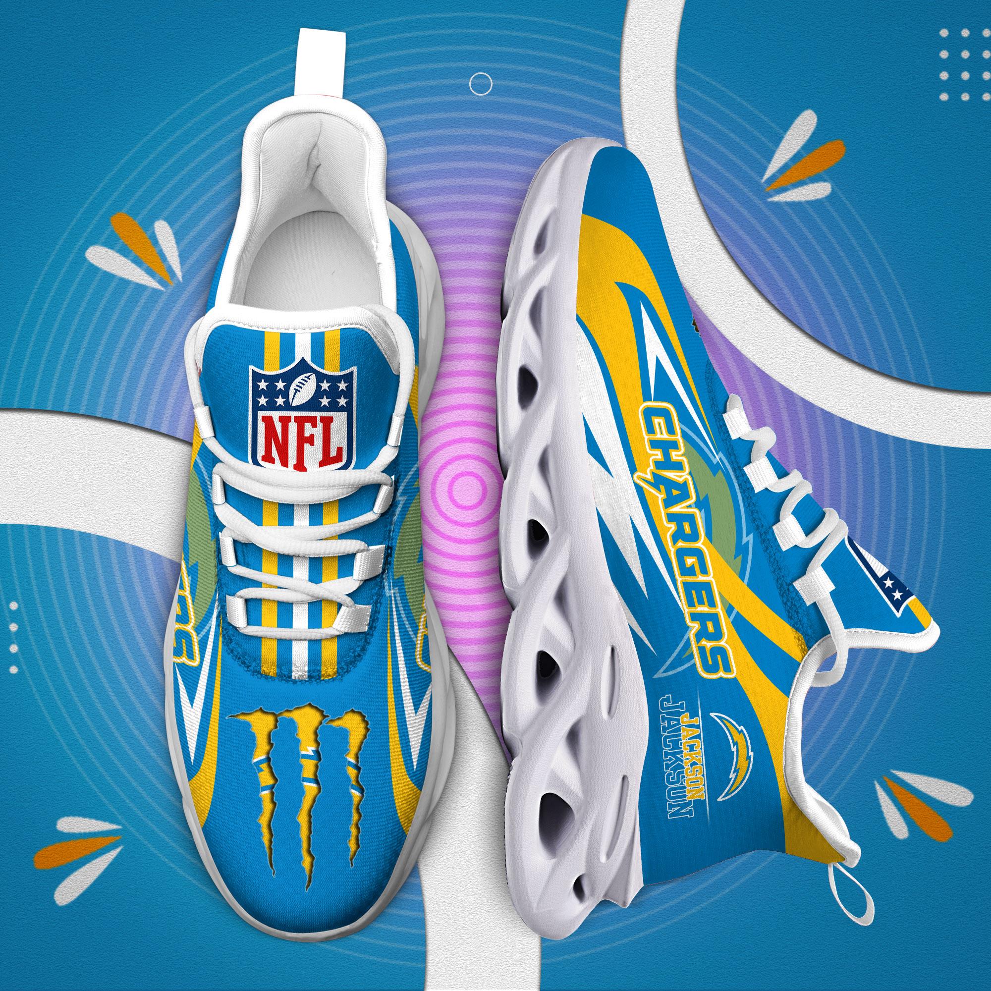 Personalized Los Angeles Chargers Max Soul Shoes Sneakers for Men And Women – NFL Football Fan Shoes, Team Sneakers - Image 3