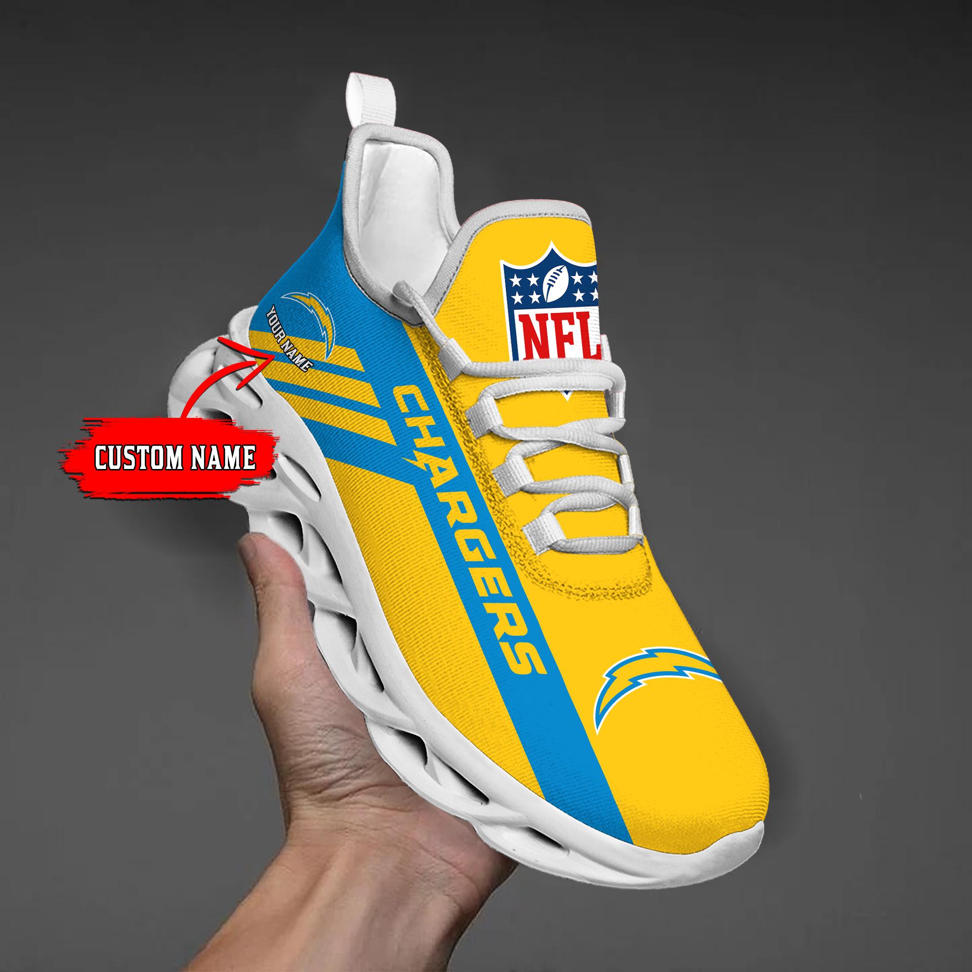 Personalized Los Angeles Chargers Max Soul Shoes Sneakers for Men And Women – NFL Football Fan Shoes, Team Sneakers
