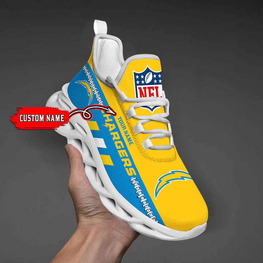 Personalized Los Angeles Chargers Max Soul Shoes Sneakers for Men And Women – NFL Football Fan Shoes, Team Sneakers