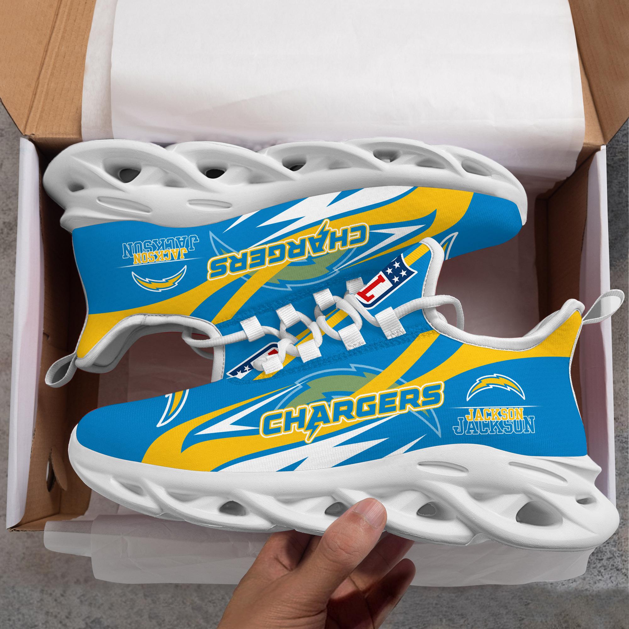 Personalized Los Angeles Chargers Max Soul Shoes Sneakers for Men And Women – NFL Football Fan Shoes, Team Sneakers - Image 8
