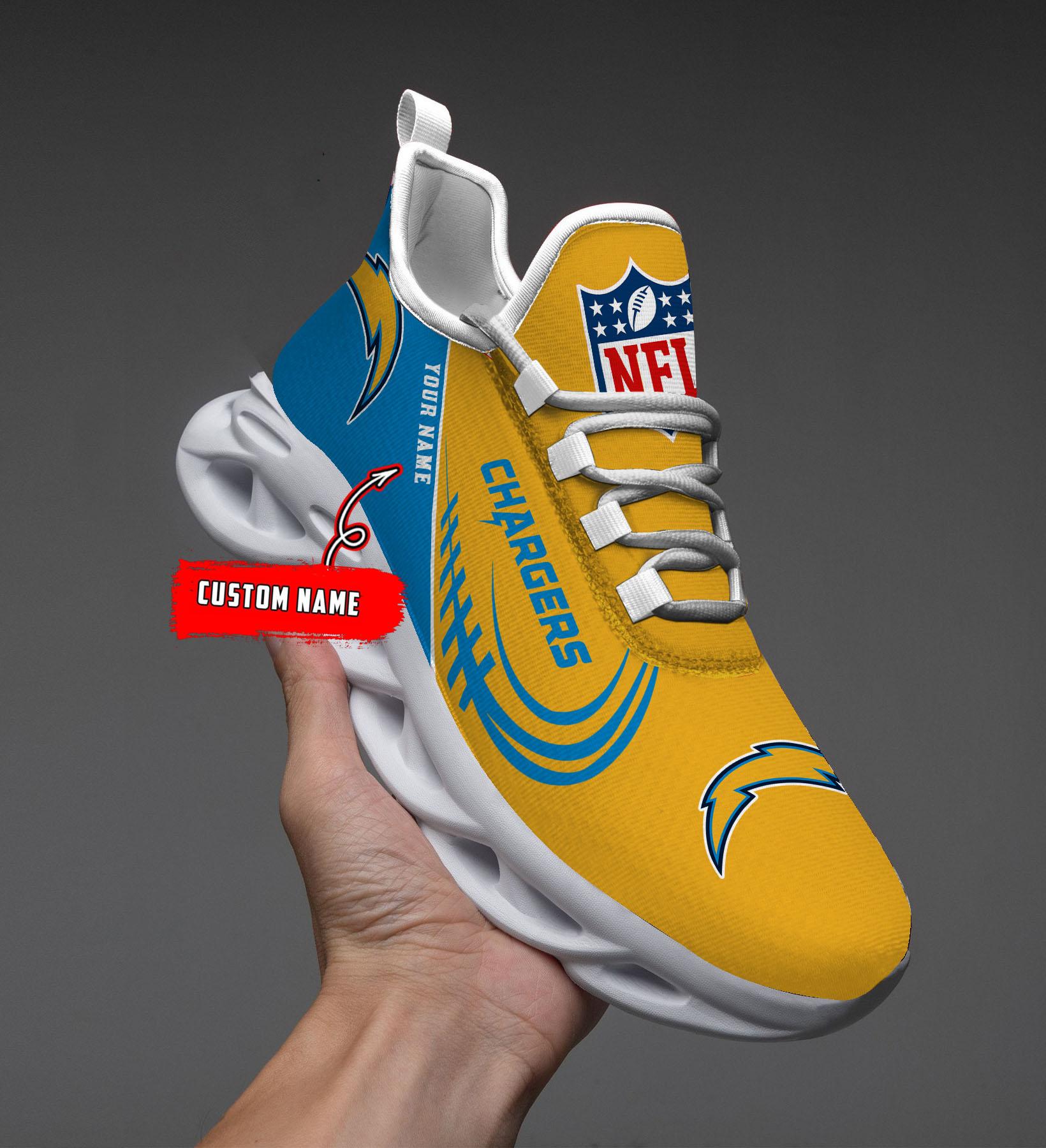 Personalized Los Angeles Chargers Max Soul Shoes Sneakers for Men And Women – NFL Football Fan Shoes, Team Sneakers