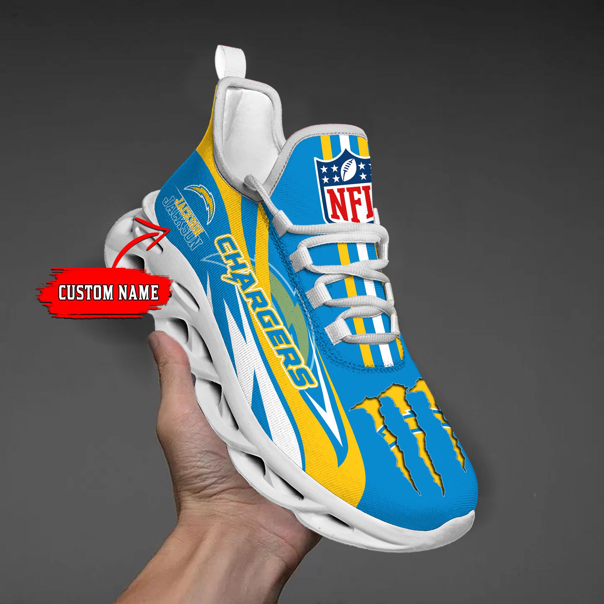Personalized Los Angeles Chargers Max Soul Shoes Sneakers for Men And Women – NFL Football Fan Shoes, Team Sneakers