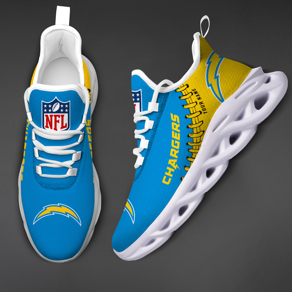 Personalized Los Angeles Chargers NFL Max Soul Shoes Sneakers for Men And Women – NFL Football Fan Shoes, Team Sneakers - Image 3