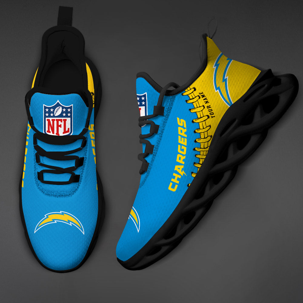 Personalized Los Angeles Chargers NFL Max Soul Shoes Sneakers for Men And Women – NFL Football Fan Shoes, Team Sneakers - Image 4