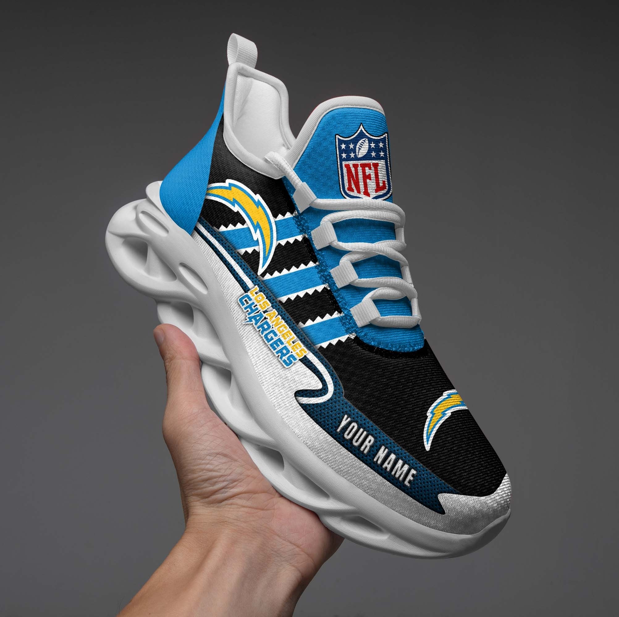 Personalized Los Angeles Chargers NFL Max Soul Shoes Sneakers for Men And Women – NFL Football Fan Shoes, Team Sneakers