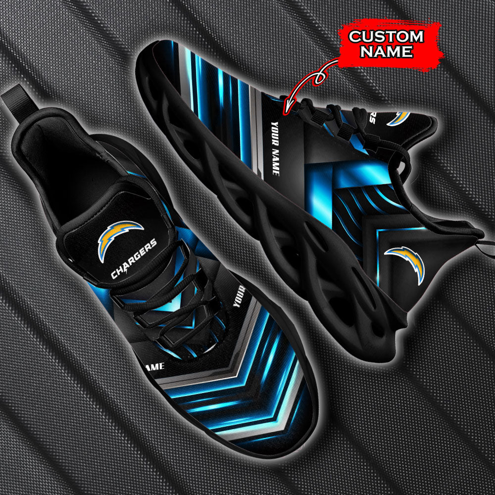 Personalized Los Angeles Chargers NFL Max Soul Shoes Sneakers for Men And Women – NFL Football Fan Shoes, Team Sneakers - Image 5
