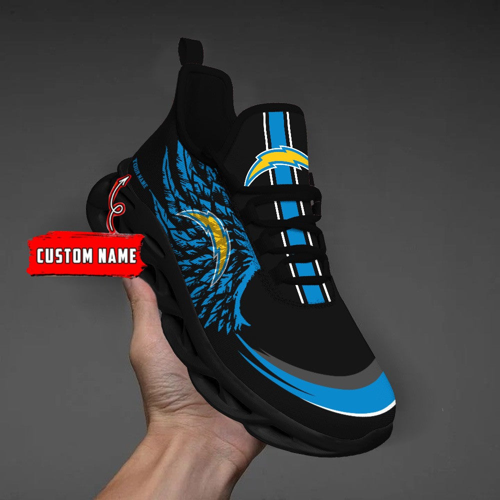 Personalized Los Angeles Chargers NFL Max Soul Shoes Sneakers for Men And Women – NFL Football Fan Shoes, Team Sneakers - Image 4