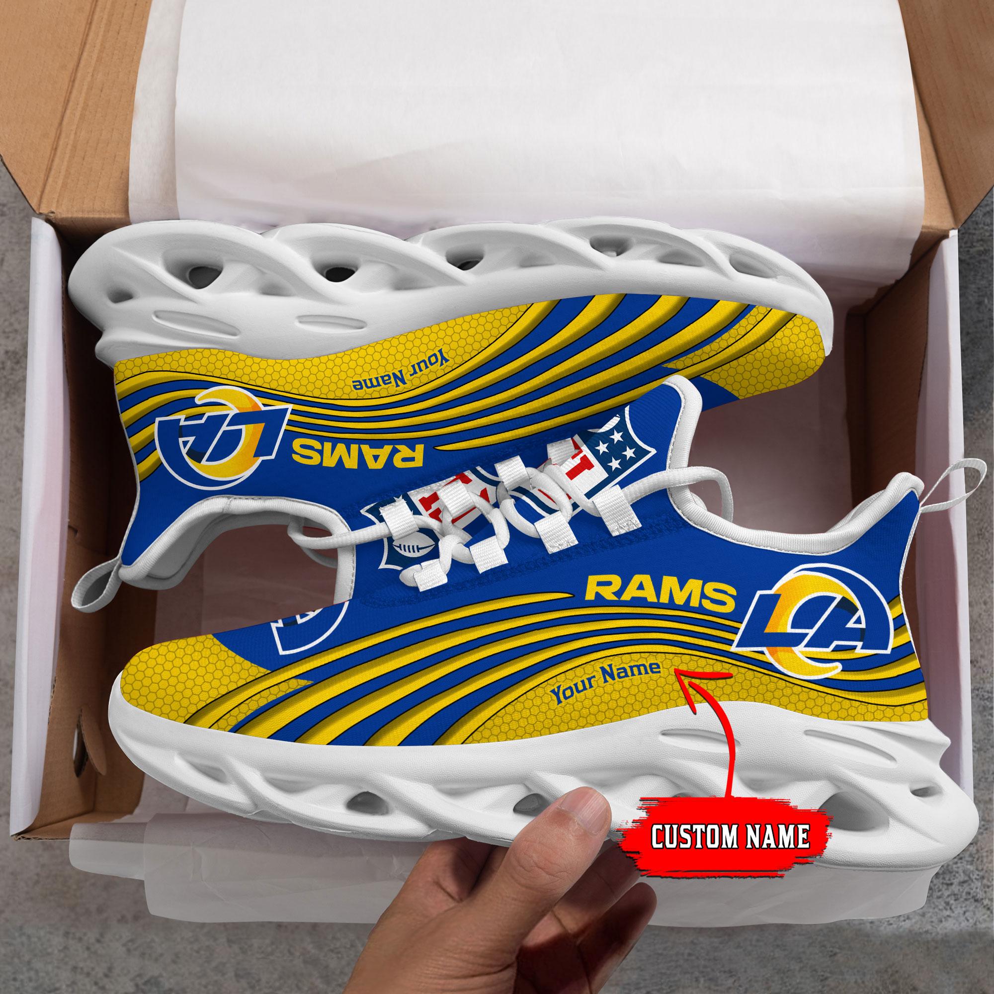 Personalized Los Angeles Rams Max Soul Shoes Sneakers for Men And Women – NFL Football Fan Shoes, Team Sneakers - Image 4