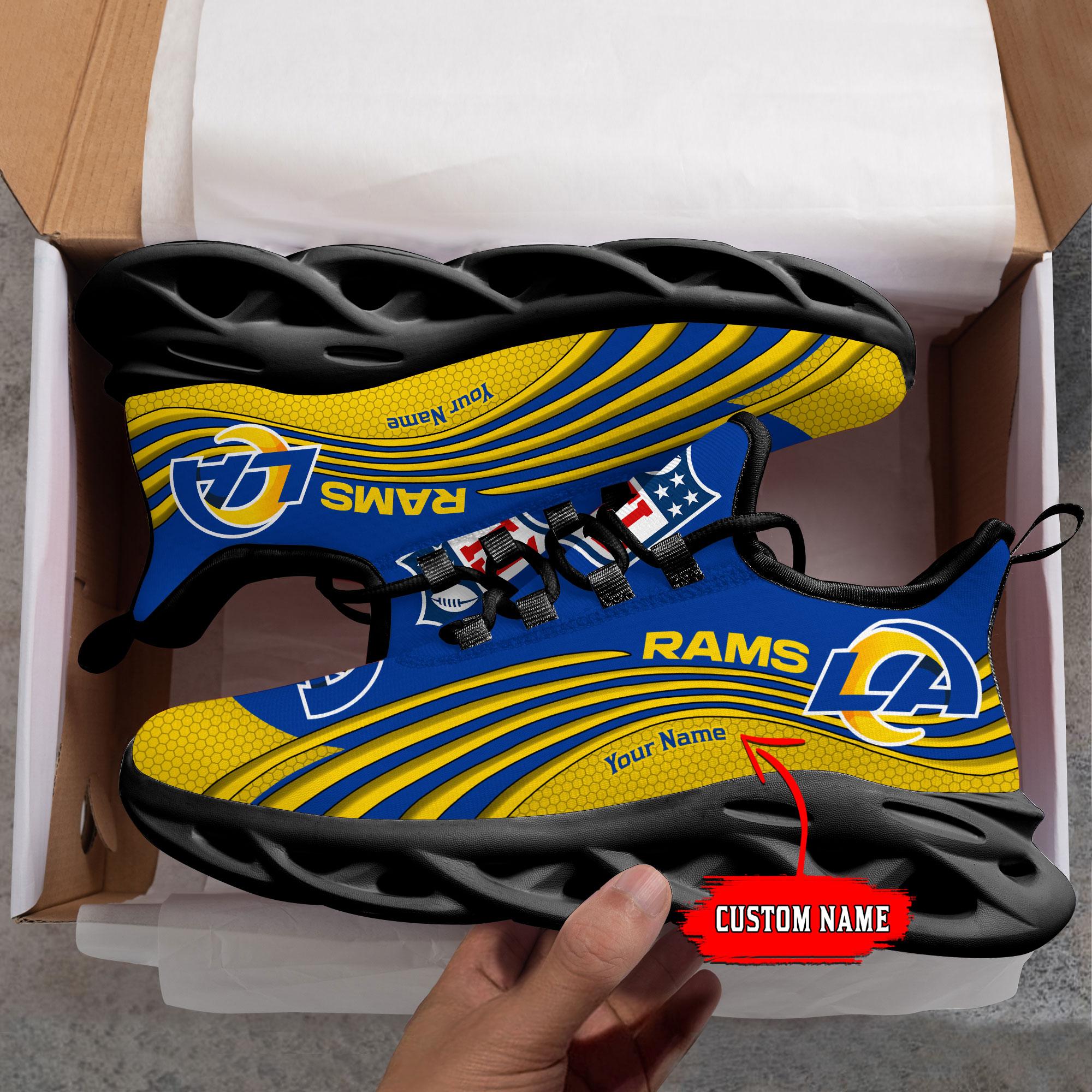 Personalized Los Angeles Rams Max Soul Shoes Sneakers for Men And Women – NFL Football Fan Shoes, Team Sneakers - Image 3
