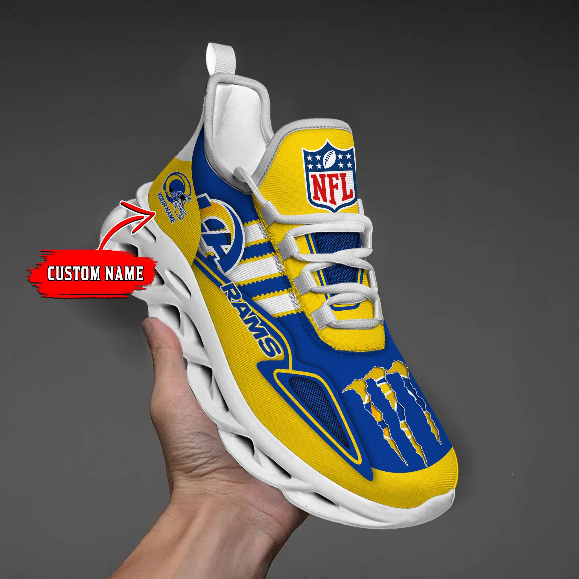 Personalized Los Angeles Rams Max Soul Shoes Sneakers for Men And Women – NFL Football Fan Shoes, Team Sneakers