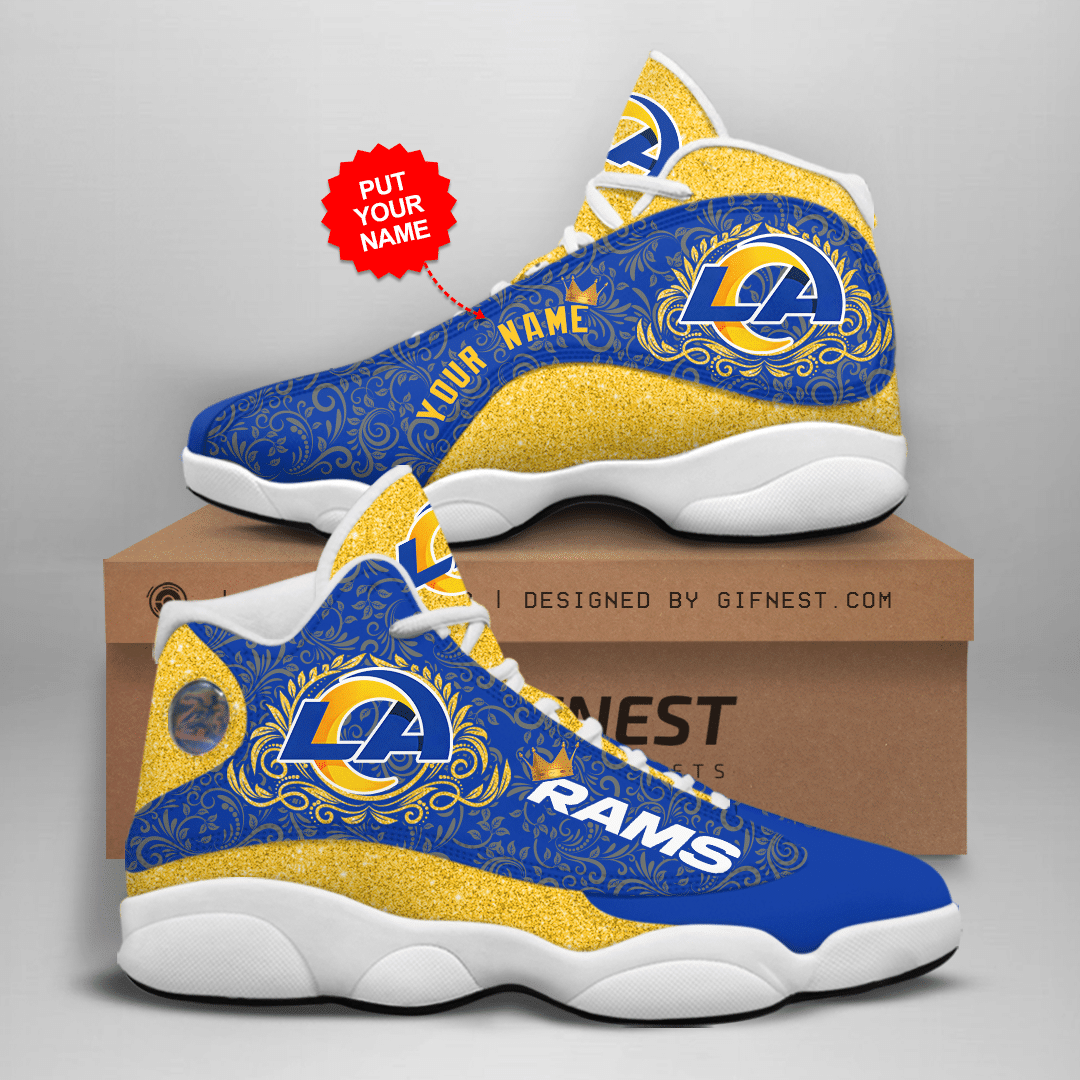 Personalized Los Angeles Rams NFL JD13 Sneakers Shoes for Men & Women | Custom Fan Gift