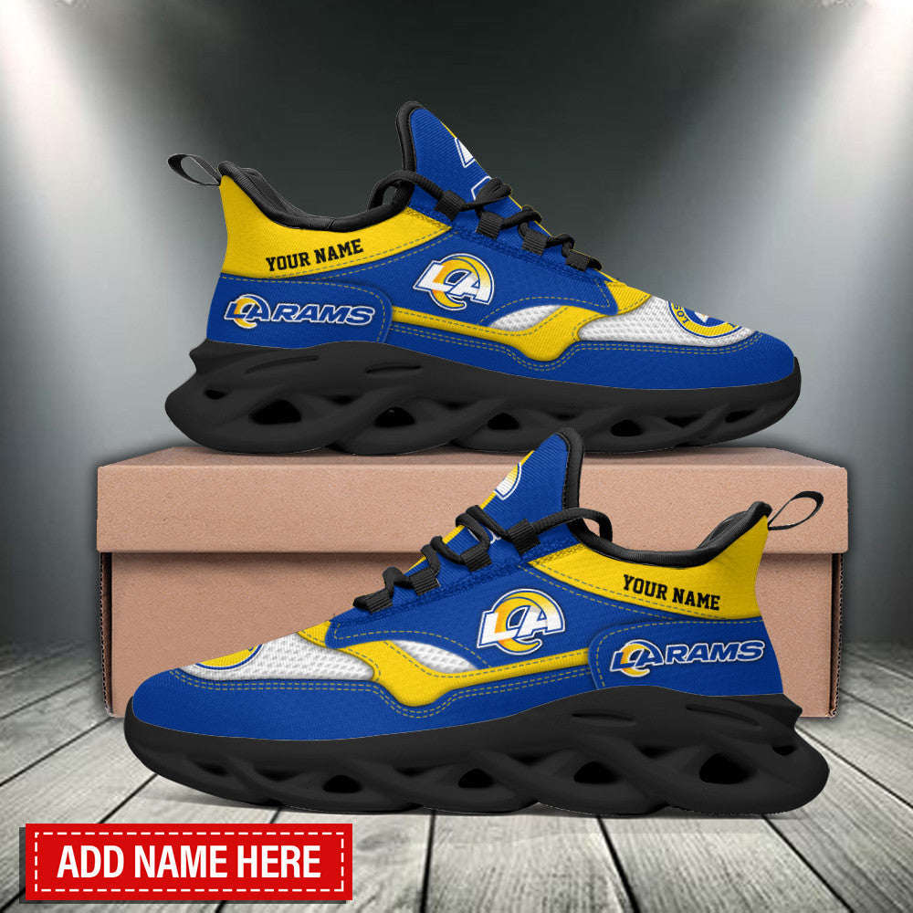 Personalized Los Angeles Rams NFL Max Soul Shoes Sneakers for Men And Women – NFL Football Fan Shoes, Team Sneakers
