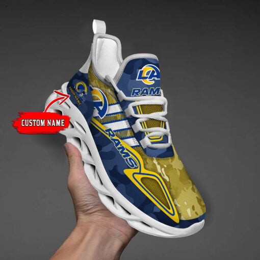Personalized Los Angeles Rams NFL Max Soul Shoes Sneakers for Men And Women – NFL Football Fan Shoes, Team Sneakers