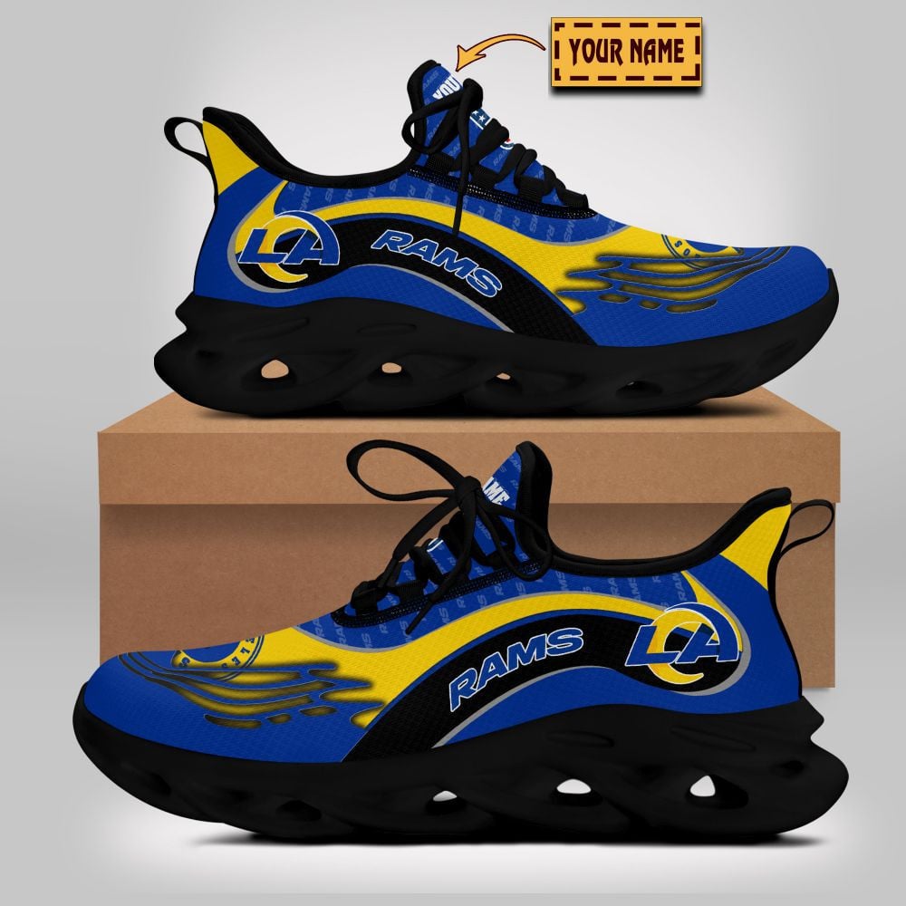 Personalized Los Angeles Rams NFL Max Soul Shoes Sneakers for Men And Women – NFL Football Fan Shoes, Team Sneakers