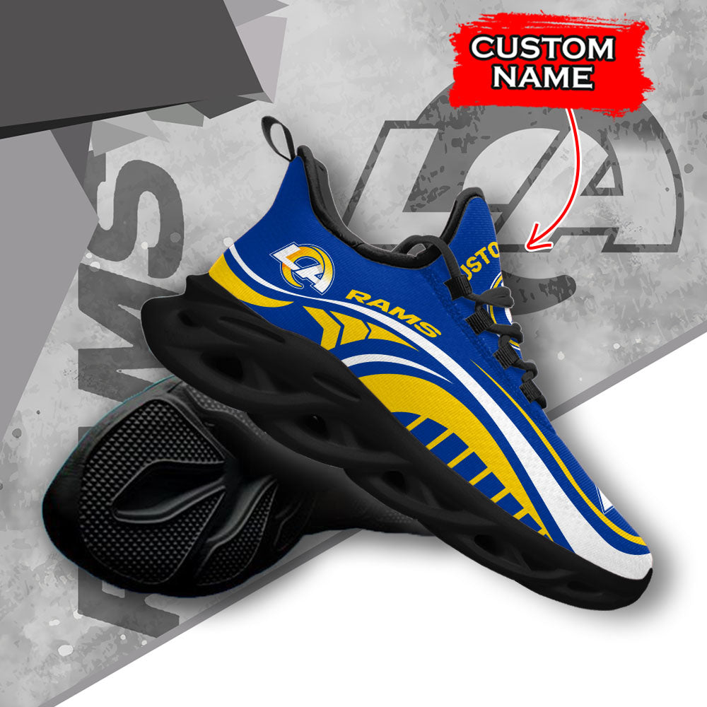 Personalized Los Angeles Rams NFL Max Soul Shoes Sneakers for Men And Women – NFL Football Fan Shoes, Team Sneakers - Image 4