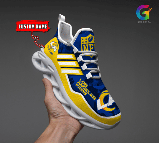 Personalized Los Angeles Rams NFL Max Soul Shoes Sneakers for Men And Women – NFL Football Fan Shoes, Team Sneakers - Image 3