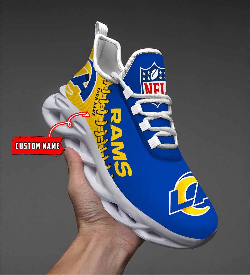 Personalized Los Angeles Rams NFL Max Soul Shoes Sneakers for Men And Women – NFL Football Fan Shoes, Team Sneakers