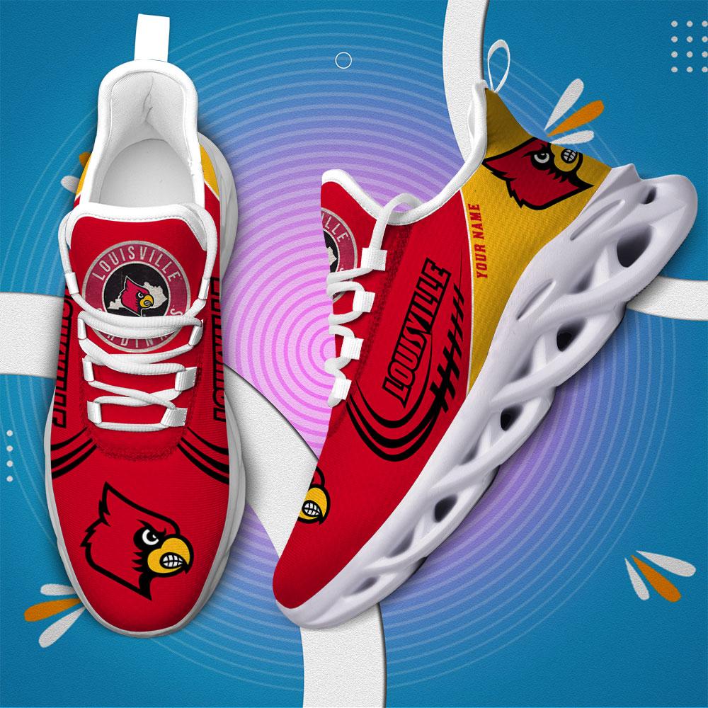 Personalized Louisville Cardinals Max Soul Shoes Sneakers for Men And Women – NFL Football Fan Shoes, Team Sneakers - Image 4