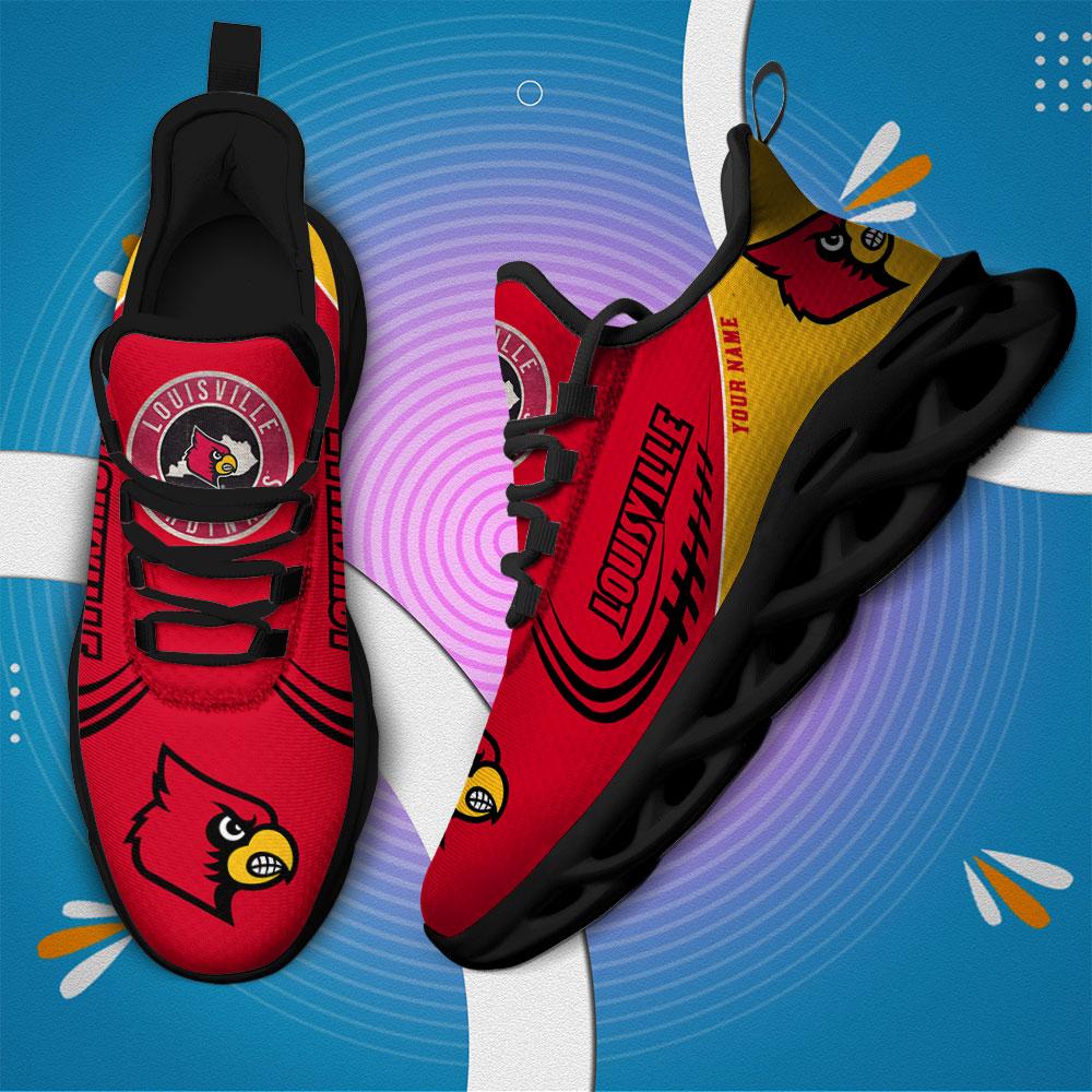 Personalized Louisville Cardinals Max Soul Shoes Sneakers for Men And Women – NFL Football Fan Shoes, Team Sneakers - Image 3