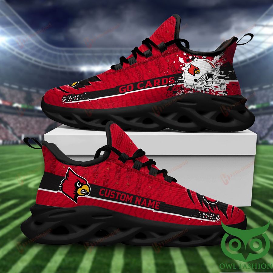Personalized Louisville Cardinals Max Soul Shoes Sneakers for Men And Women – NFL Football Fan Shoes, Team Sneakers - Image 4