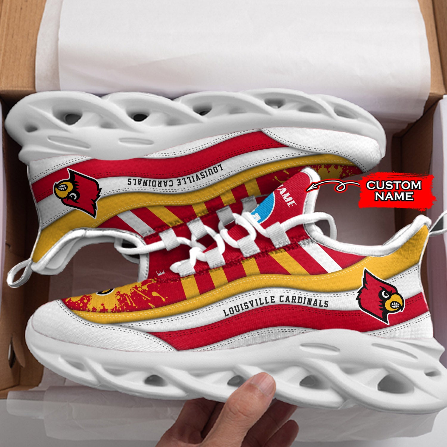 Personalized Louisville Cardinals NCAA Max Soul Shoes Sneakers for Men And Women – NCAA Fan Shoes, Team Sneakers - Image 5