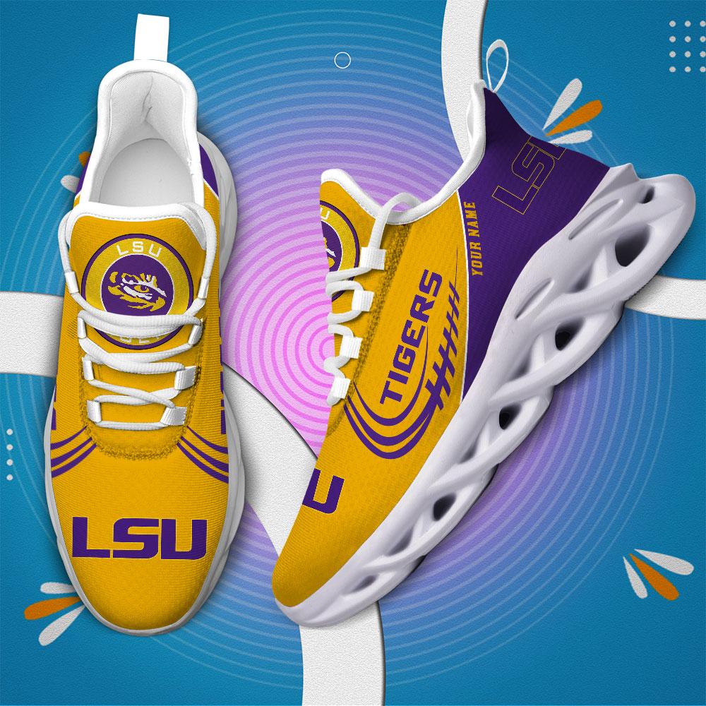Personalized LSU Tigers Max Soul Shoes Sneakers for Men And Women – MLB Baseball Fan Shoes, Team Sneakers - Image 4