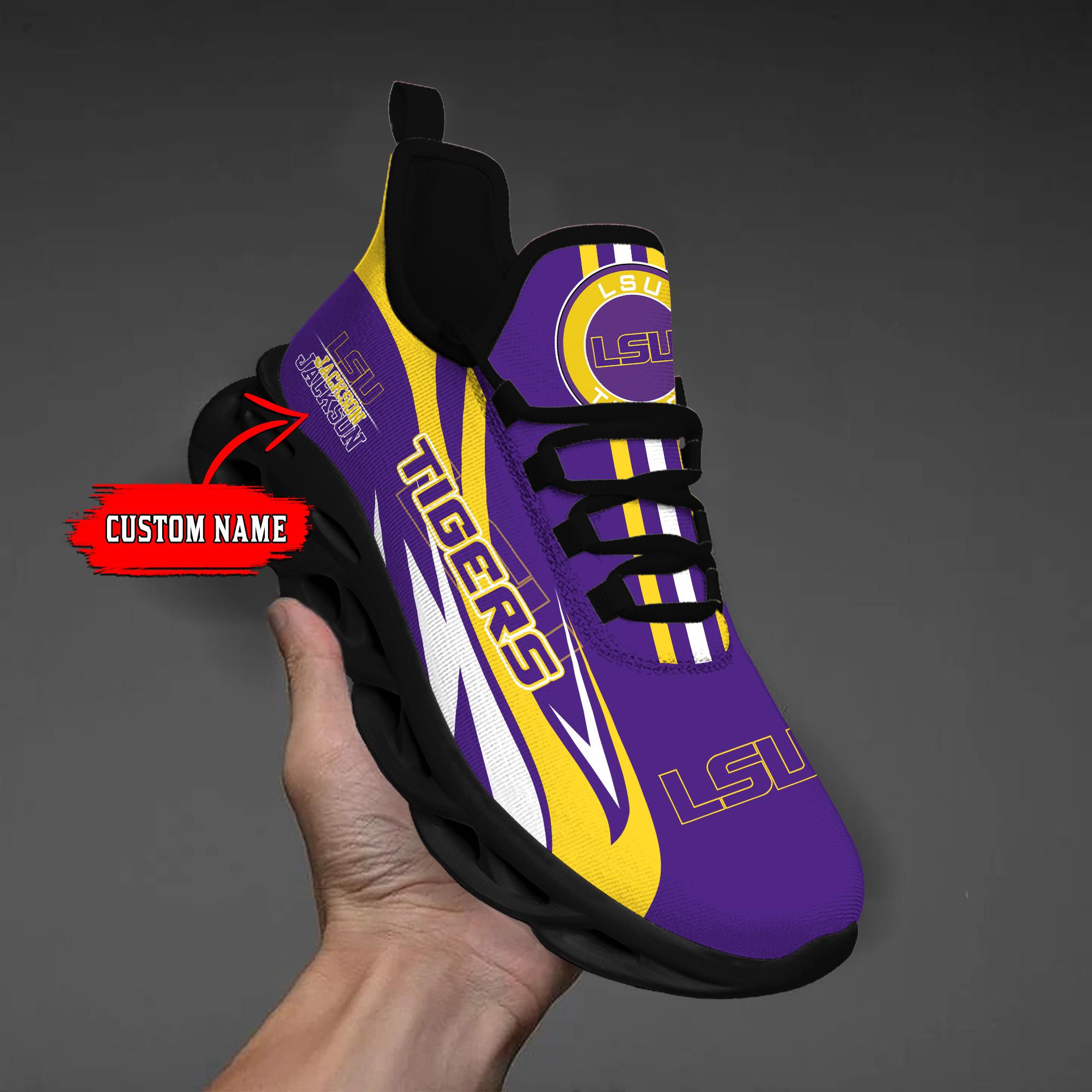 Personalized LSU Tigers Max Soul Shoes Sneakers for Men And Women – MLB Baseball Fan Shoes, Team Sneakers - Image 3