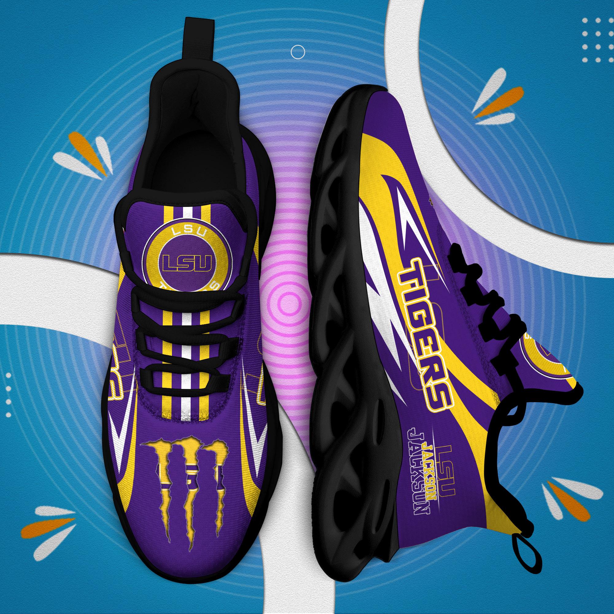 Personalized LSU Tigers Max Soul Shoes Sneakers for Men And Women – MLB Baseball Fan Shoes, Team Sneakers - Image 4