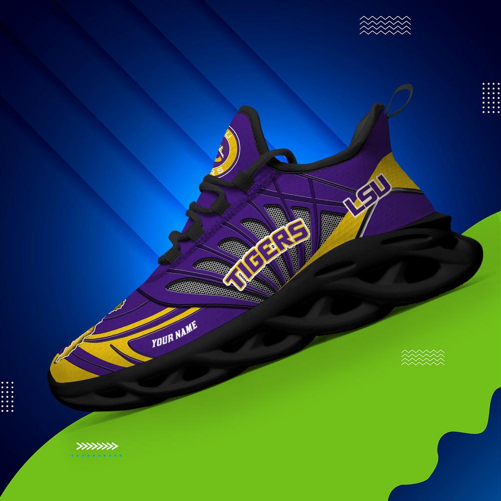 Personalized LSU Tigers Max Soul Shoes Sneakers for Men And Women – MLB Baseball Fan Shoes, Team Sneakers - Image 3