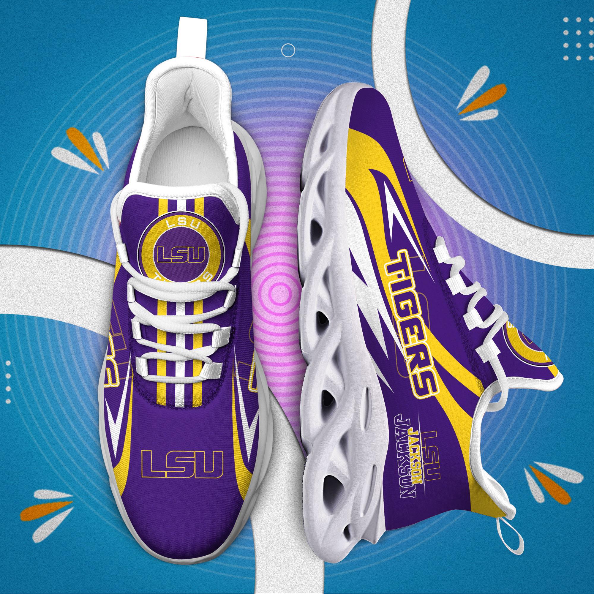 Personalized LSU Tigers Max Soul Shoes Sneakers for Men And Women – MLB Baseball Fan Shoes, Team Sneakers - Image 5
