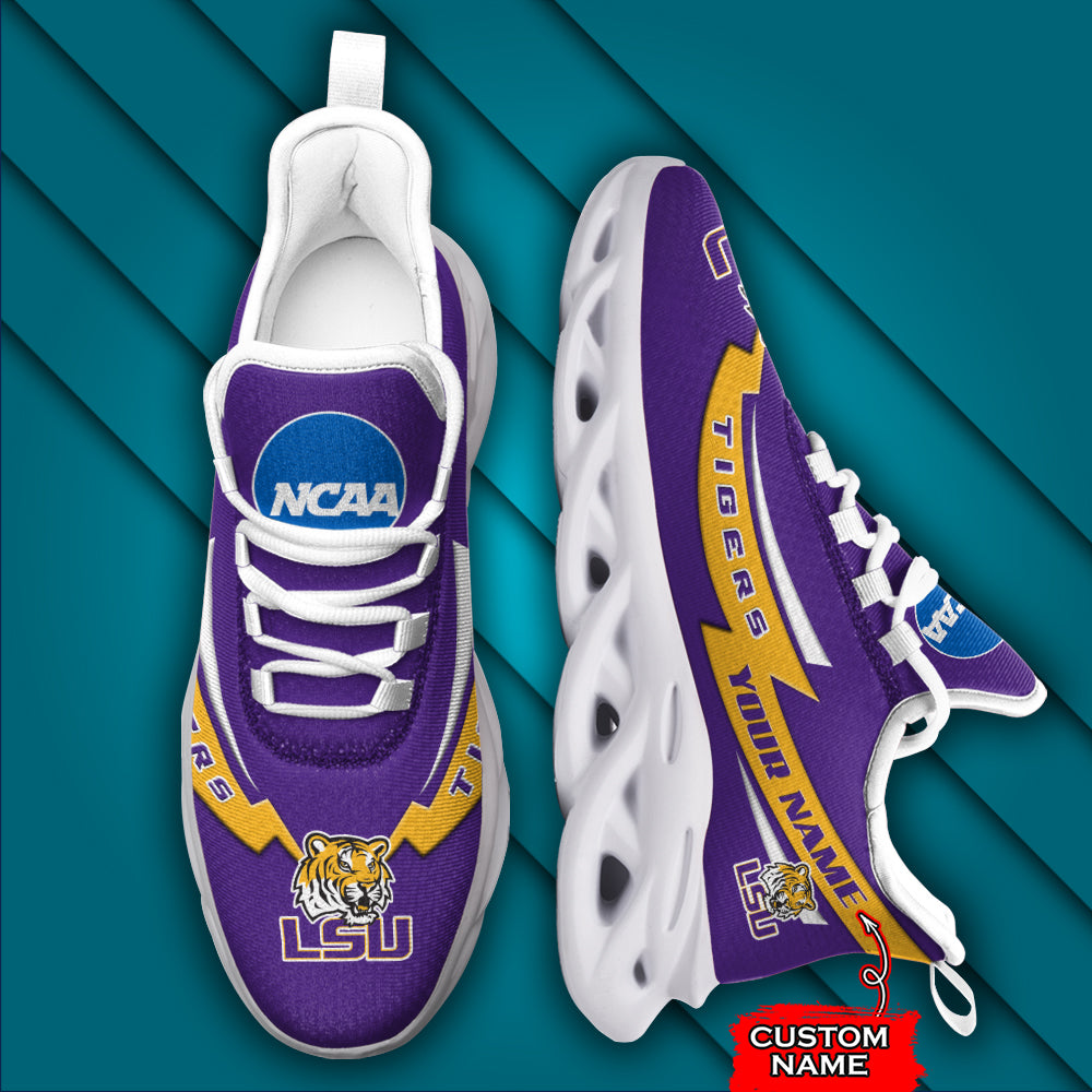 Personalized LSU Tigers NCAA Max Soul Shoes Sneakers for Men And Women – NCAA Fan Shoes, Team Sneakers - Image 3