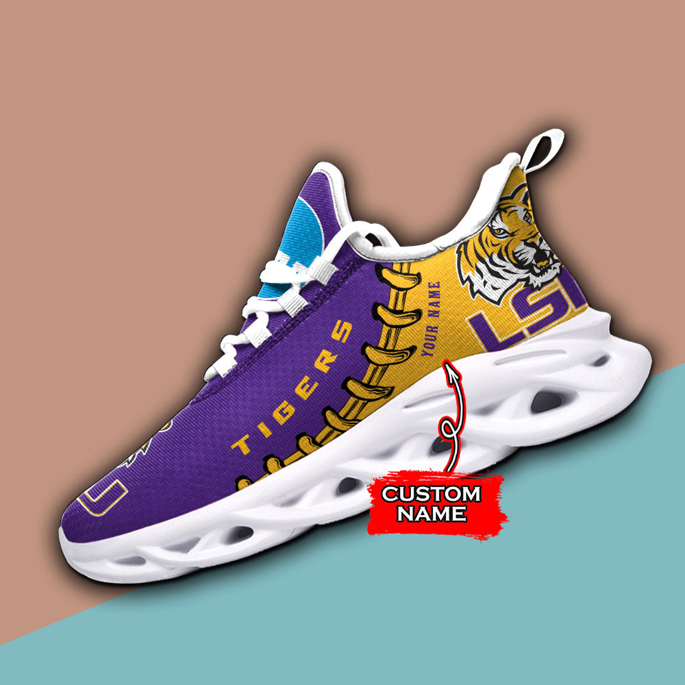 Personalized LSU Tigers NCAA Max Soul Shoes Sneakers for Men And Women – NCAA Fan Shoes, Team Sneakers - Image 3