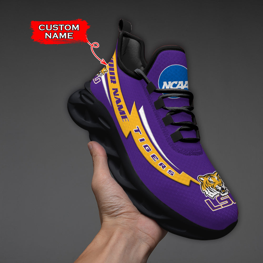 Personalized LSU Tigers NCAA Max Soul Shoes Sneakers for Men And Women – NCAA Fan Shoes, Team Sneakers - Image 4