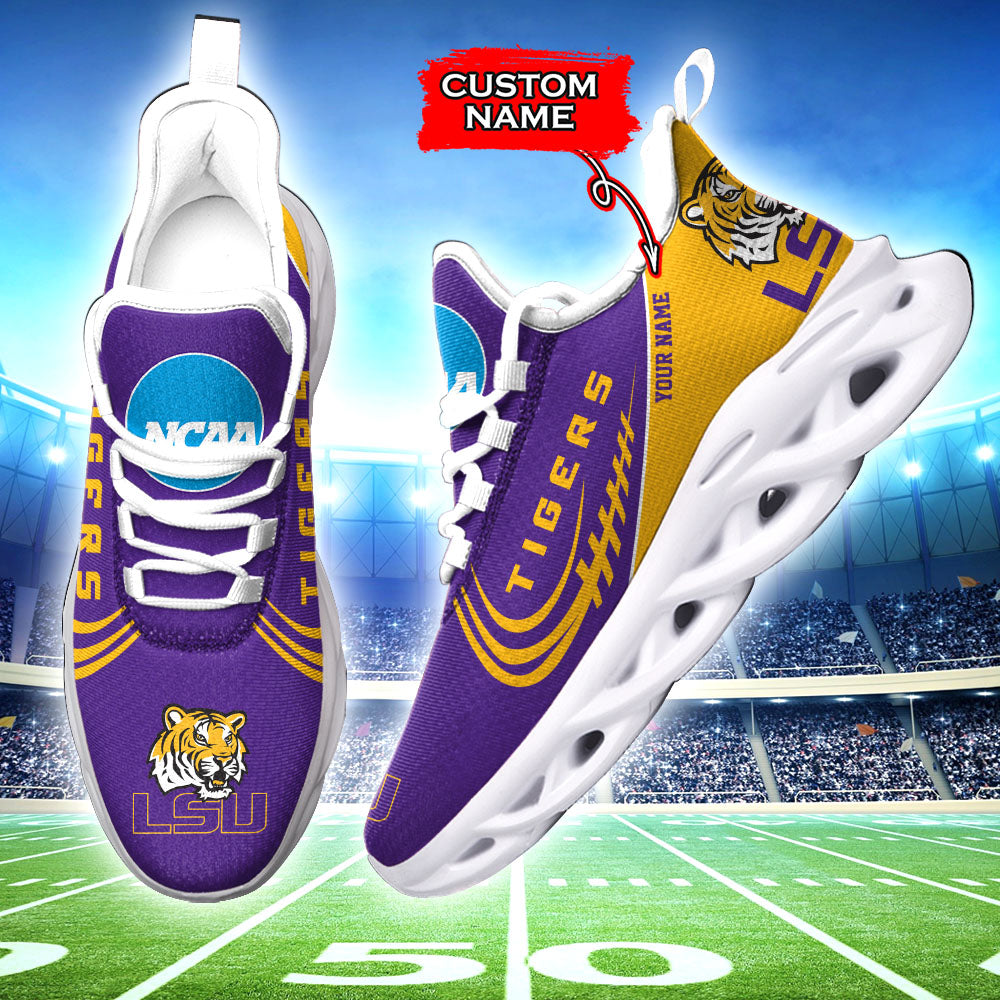 Personalized LSU Tigers NCAA Max Soul Shoes Sneakers for Men And Women – NCAA Fan Shoes, Team Sneakers