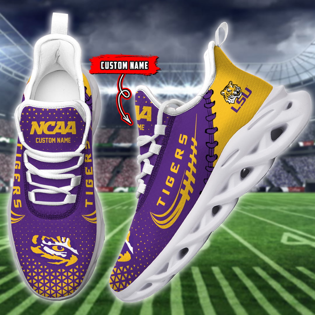 Personalized LSU Tigers NCAA Max Soul Shoes Sneakers for Men And Women – NCAA Fan Shoes, Team Sneakers