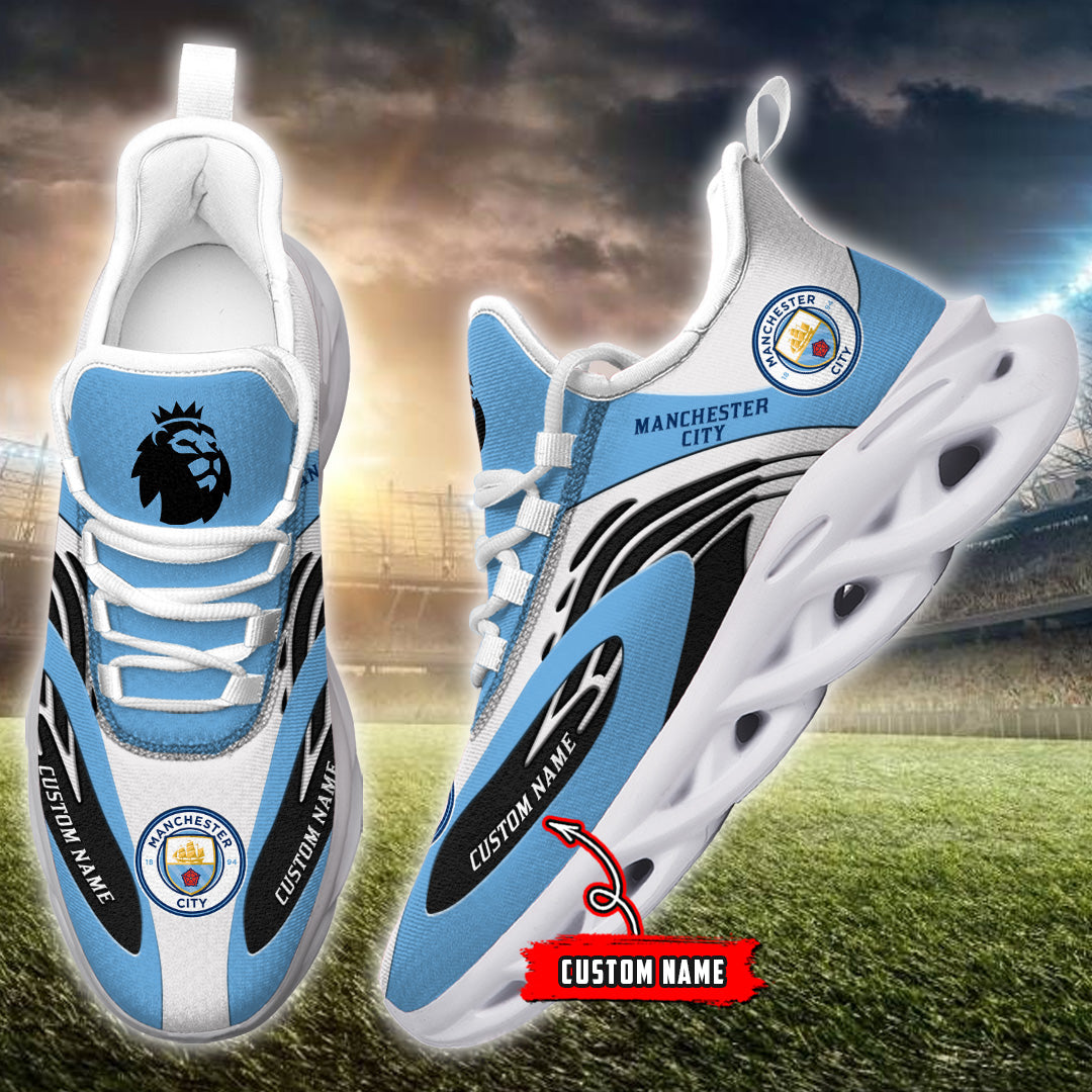 Personalized Manchester city EFL Max Soul Shoes Sneakers for Men And Women – Soccer Fan Shoes, Team Sneakers