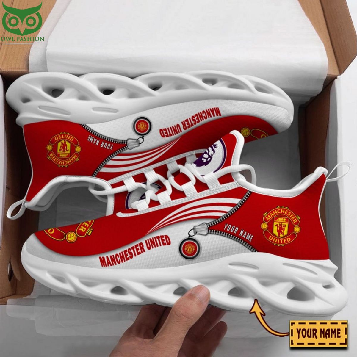Personalized Manchester United Max Soul Shoes Sneakers for Men And Women – Soccer Fan Shoes, Team Sneakers