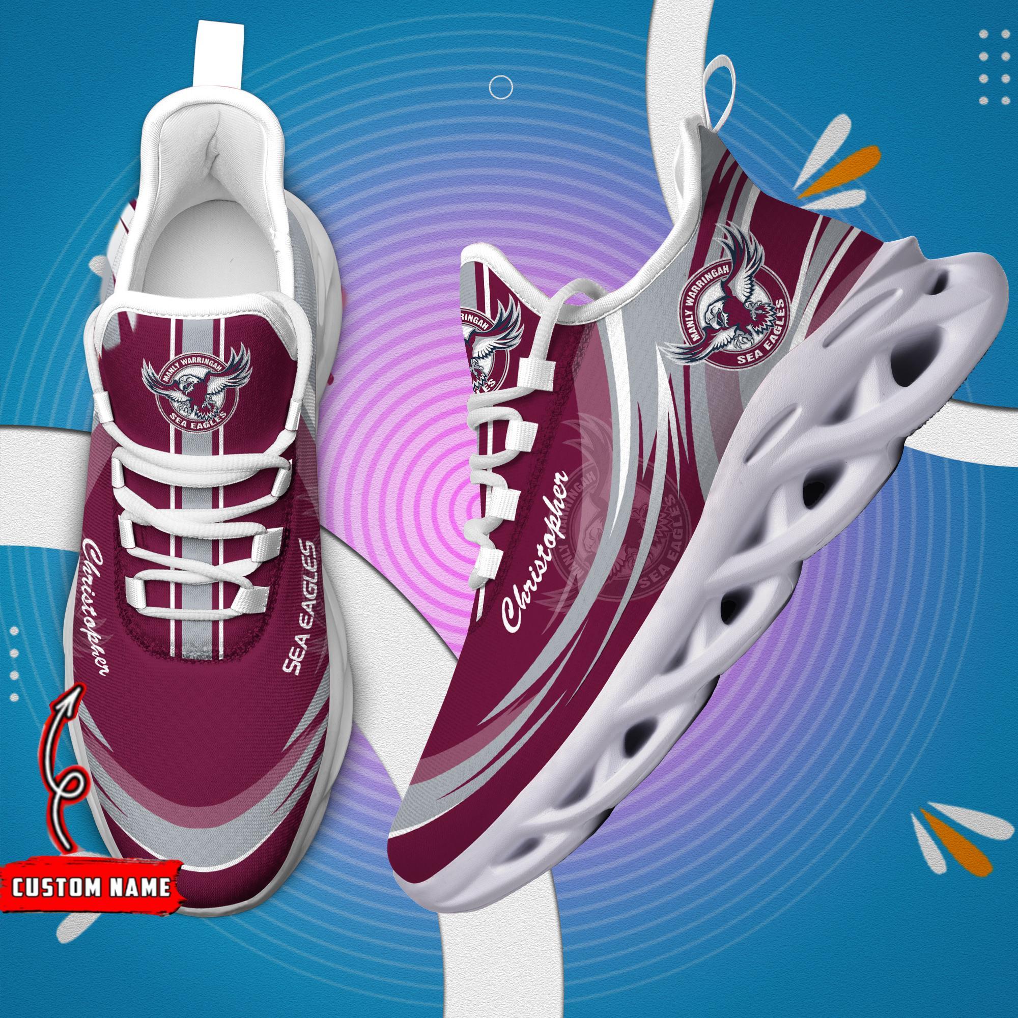 Personalized Manly Sea Eagles Max Soul Shoes Sneakers for Men And Women – NFL Football Fan Shoes, Team Sneakers