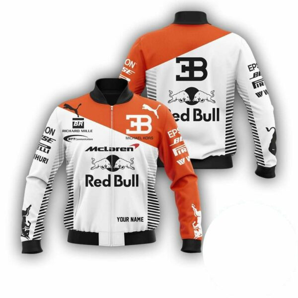 Personalized Mclaren F1 Team Racing Red Bull Bomber Jacket | Streetwear Jacket for Men & Women | Fan Gift