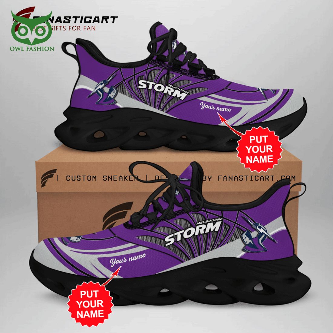 Personalized Melbourne Storm Max Soul Shoes Sneakers for Men And Women – Casual Shoes, Streetwear Shoes